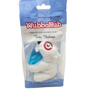 NEW Wubbanub Target Baby Bullseye 0-6 Mo Pacifier Plush Dog Nursery